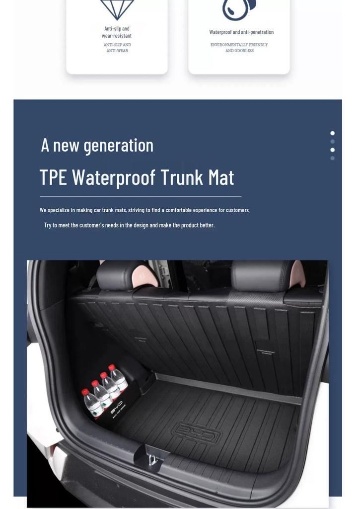 BYD Seagull TPE Kofferraummatte - Stilvolle Auto-Innenraum-Heckklappen-Dekoration