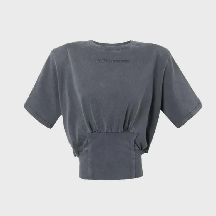 Trendy Dámská dvoudílná letní sportovní souprava: Přiléhavé tričko a kalhoty se širokými nohavicemi