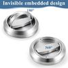 Round Recessed Pocket Door Lock Steel Pull with Double Sided Turn Handle for Interior Sliding Door and Passage Door Installation Projects