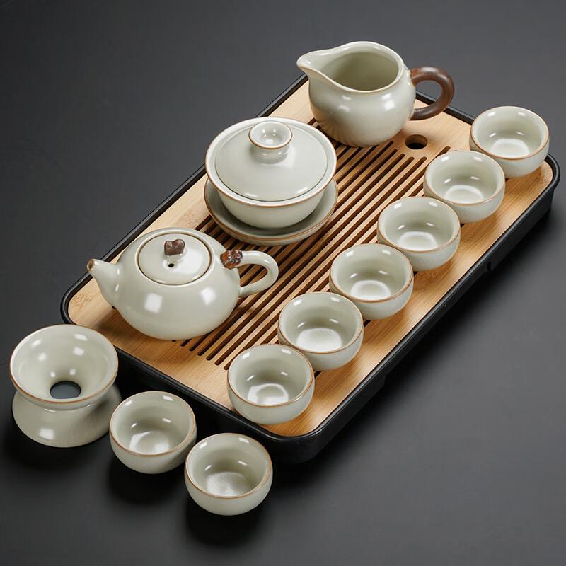 Leinuo Ru Kiln 12-Piece Tea Set