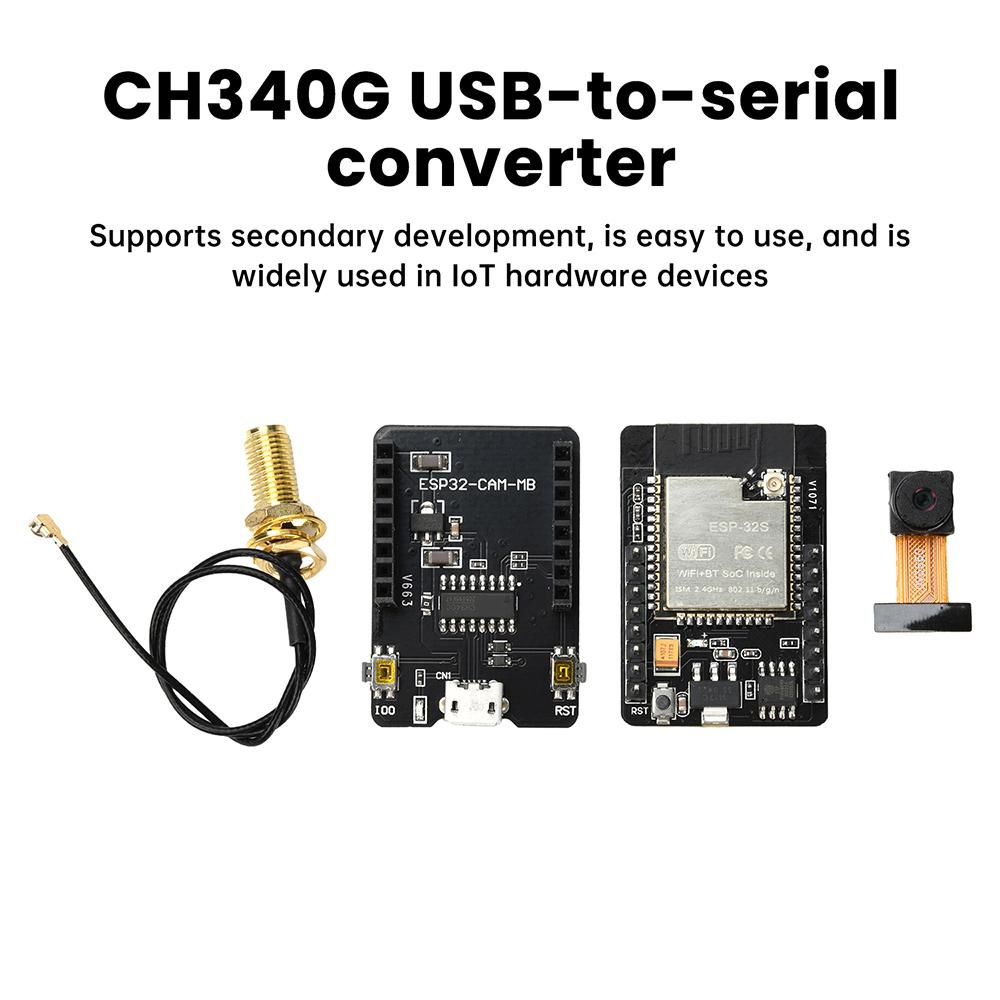 ESP32-CAM-MB WIFI BT Development Board OV3660 Camera Module USB To Serial CH340