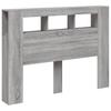 Vidaxl Testata Letto Con LED, Rovere Sonoma Grigio, 140X18,5X103,5 Cm
