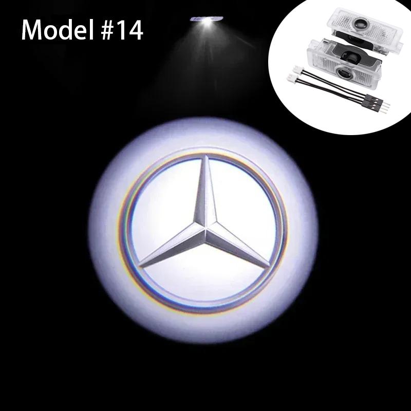 AAVN1 2Pc Car Door Projector Laser Lamp Car Door Welcome Light For Mercedes Benz C117 W117 E Couple C207 A207 C205 2015-2020 A205 W218