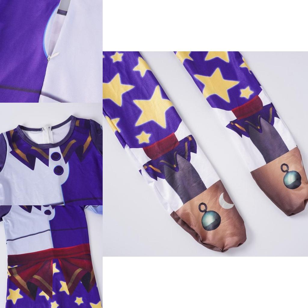 Sundrop Fnaf Clown Cosplay Clothing Boys Girls Bodysuit Mask Party Jumpsuit Perfect For Halloween Cosplay And Parties