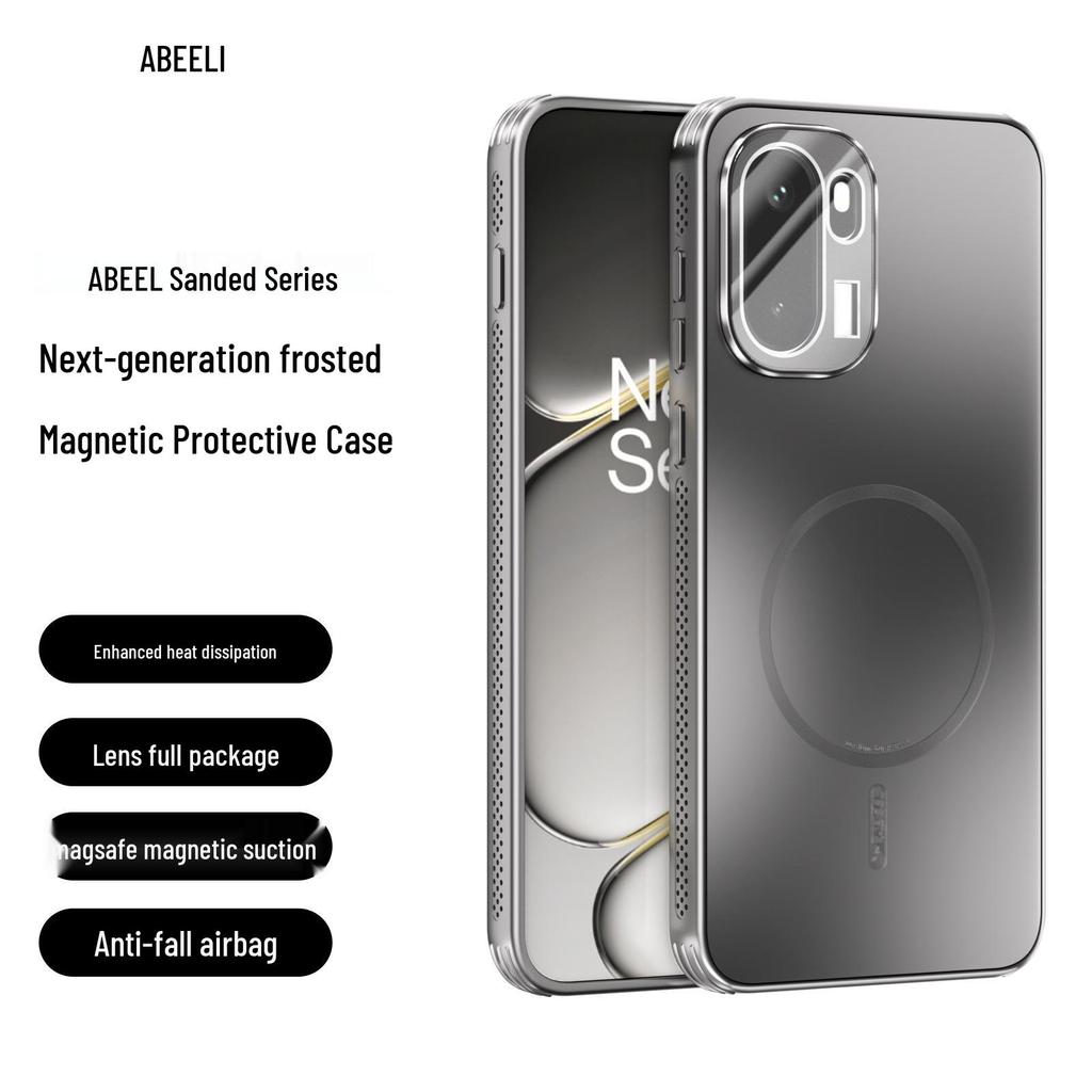 OnePlus 15 Magnetische Hitzableitende Mattierte Schutzhülle mit Linsenschutzfolie für OnePlus 13T.