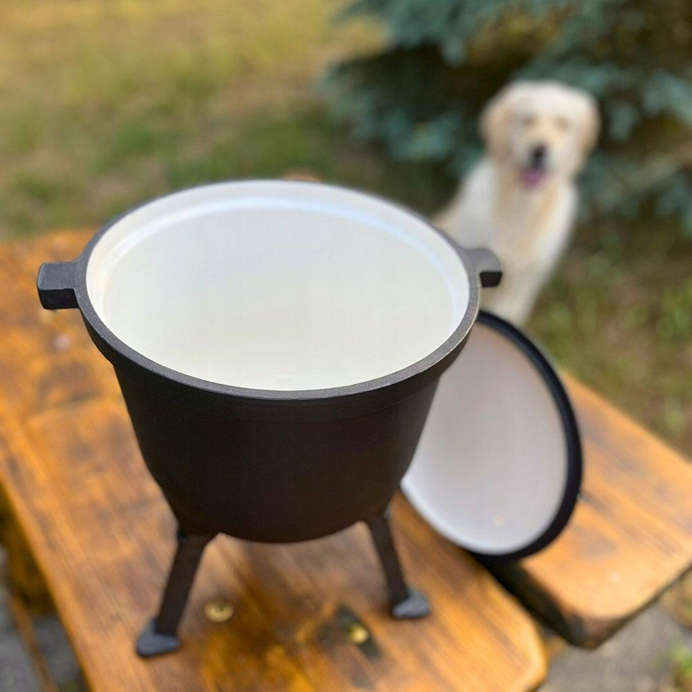 Enameled Cast Iron Pot with Lid 8L