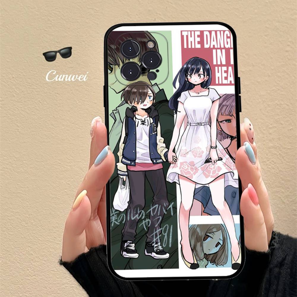 Popular Anime The Dangers In My Heart Phone Case For IPhone 17 16 15 14 13 12 11 Pro Max Plus Mini Silicone Black Cover