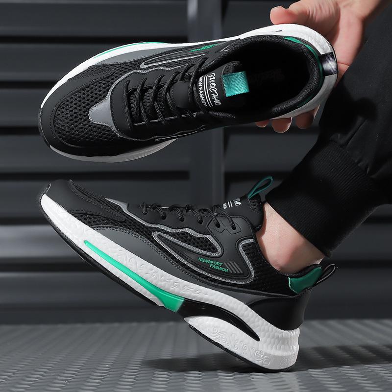Men's Shoes Sports Shoes 2025 New Summer Mesh Breathable Soft Sole Cushioning Fashion Non-slip Wear-resistant Lightweight Casual Shoes