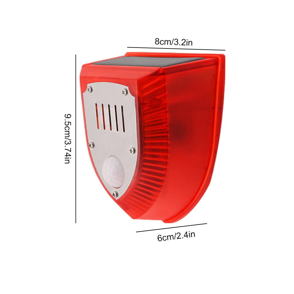 

Waterproof Warning Lamp Solar Powered Alarm Lights with Motion Sensor Intelligent Strobe Light Detector for Farm Barn Garden