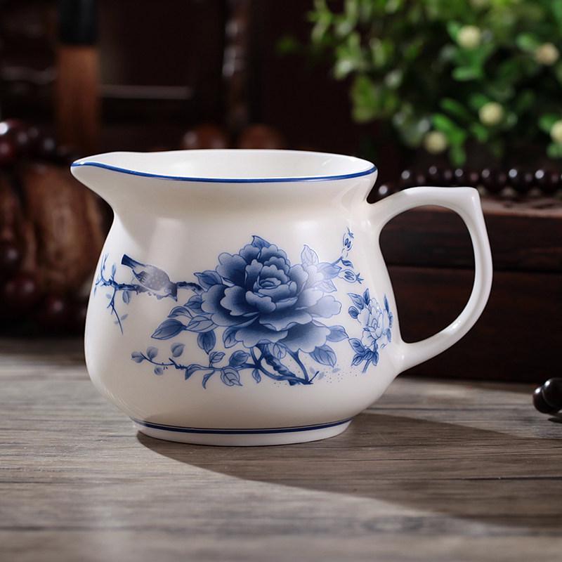 Tea Sea Blue & White Porcelain Gong Dao Bei: 250ml Spare Parts Milk Jug & Tea Separator Cold Pot.