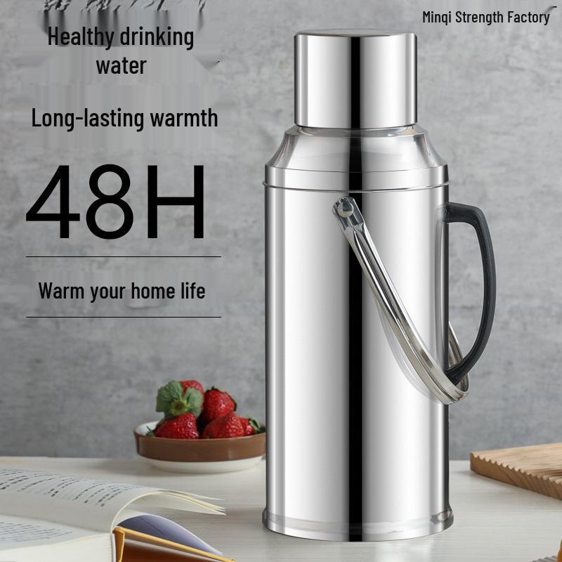 Stainless Steel Teapot Kettle - Large Capacity Thermos for Dorm Use