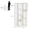 Seven-Cube Bookcase - White Wood Effect