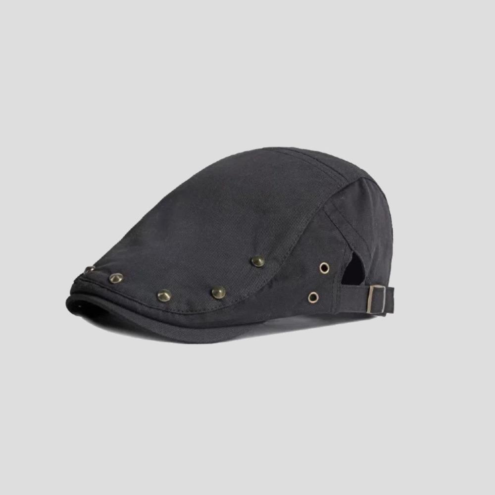 Cotton Forward Cap Harajuku Retro Painter Hat Fashion Rivet Beret Forward Hat