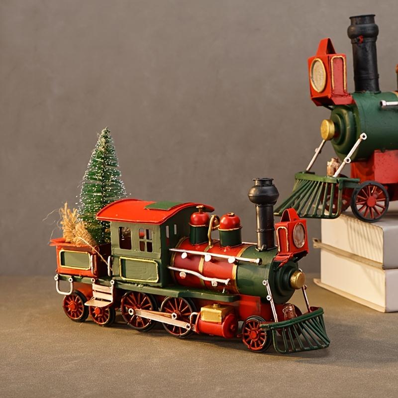

Рождественское украшение статуэтка модель поезда, железная ковка ретро индустриальный стиль домашний декор для гостиной, прихожей, спальни и настольной экспозиции 1447