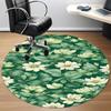 1pc Floral Pattern Office Round Area Rug, Indoor Mat Suitable ForOffice, Under Office Chairs Bedroom Living Room Home Decor, Room Deco  D045
