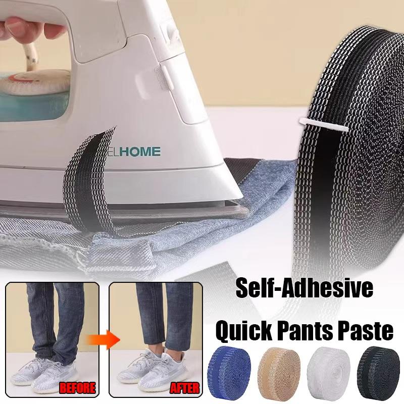1-10M Self-Adhesive Iron-on Trouser Hemming Tape for Pants Jeans Length Shorten Repair DIY Apparel Sewing Fabricc