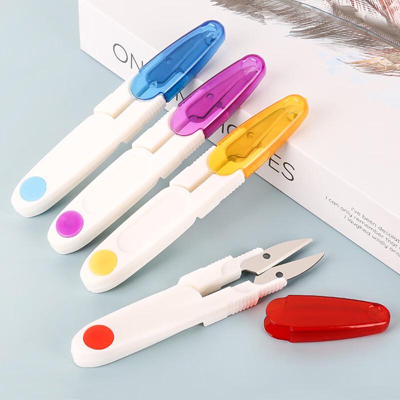 

U-shaped Plastic Spring Yarn Scissors (10-Pack)