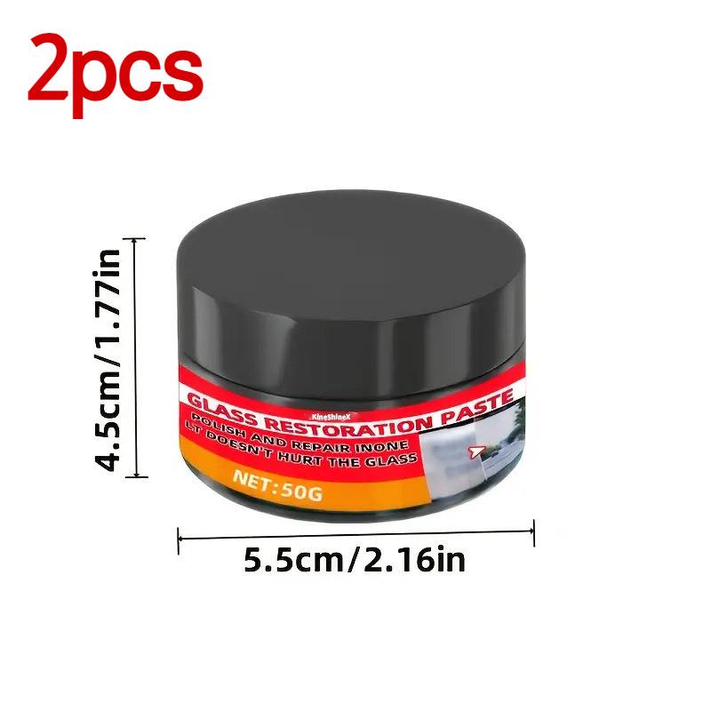 Glass Repair Polish Paste for Car Windshield Home Bathroom Mirror Strong Remover Hard Water Stains Wiper Blade Marks Hazy Glass