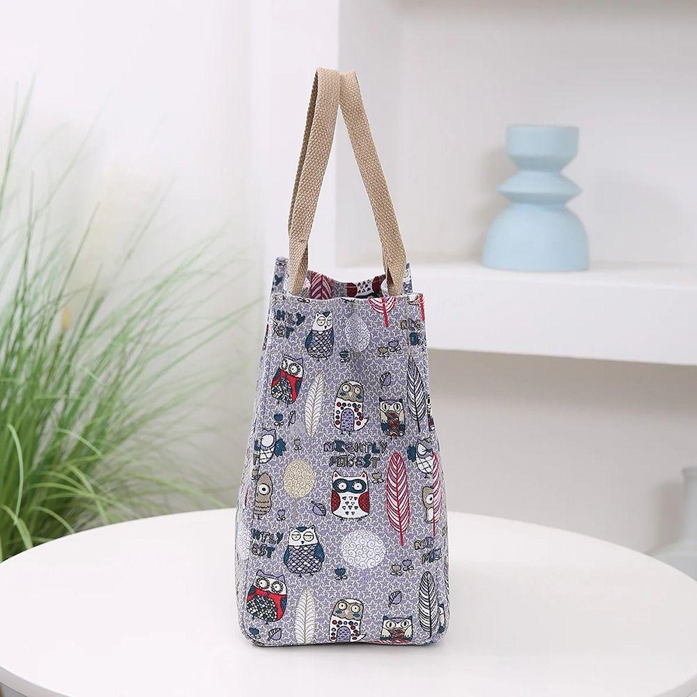 Cartoon Lunchbox Thickening Tote Bag Cute Storage Bag  Work