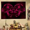 1pc Pink Skull XRay Colorful Hippie Psychedelic Bar Living Room Study Bedroom Dorm Decor Aesthetic