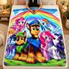 Flannel BlanketPaw Patrol Warm Soft Throw Blanket for Indoor Sofa Bed Living Room Use