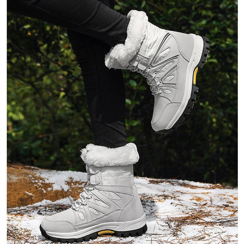 Женские зимние бархатные зимние ботинки — фото 5