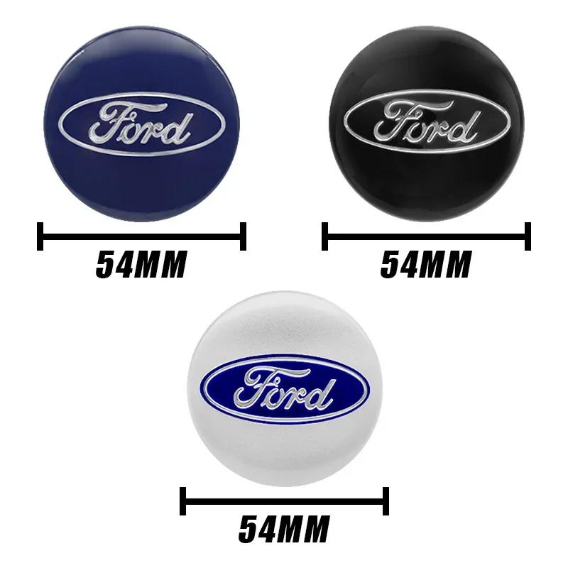4PC 54mm Car Wheel Center Caps Hubcap Cover Emblem For Ford Focus Mk2 Mk3 Fiesta Mondeo S-MAX Mustang Fusion Kuga ST accessoires