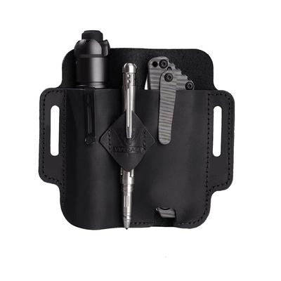VIPERADE PJ19 EDC Bainha organizadora de cinto para bainha de couro para bolsa de lanterna Leatherman para suporte de caneta Fenix para caneta tática Bainha multiferramenta,