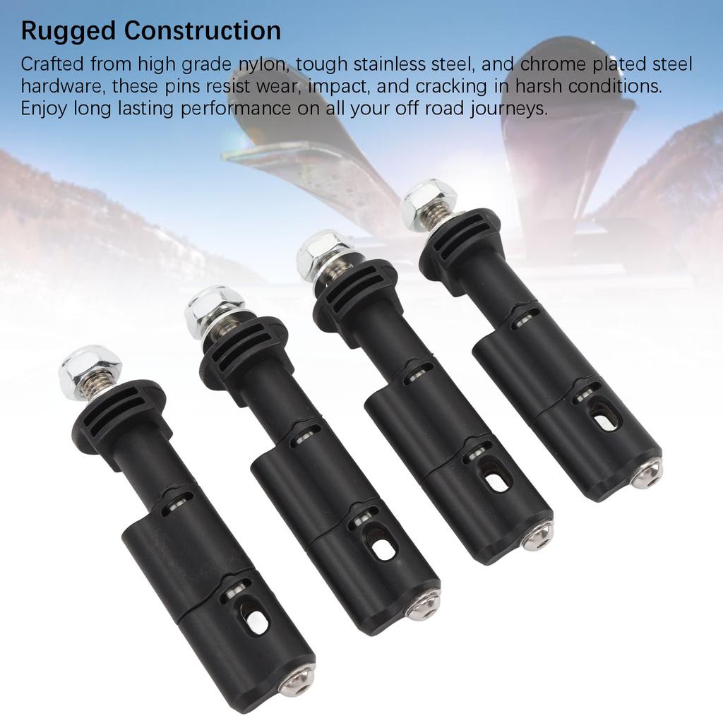 4PCS 17mm Mounting Pins Theftproof Safety Mount Pins Set Replacement for MaxTrax MKII LITE and Mini Recovery Traction Boards