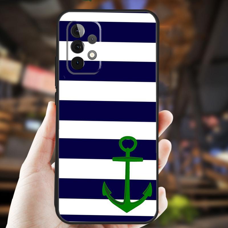 Nautical Anchor Boat Sea Case For Samsung Galaxy A34 A06 A05 A32 A16 A55 A36 A26 A54 A14 A22 A52 A35 A15 A53 A13 A56