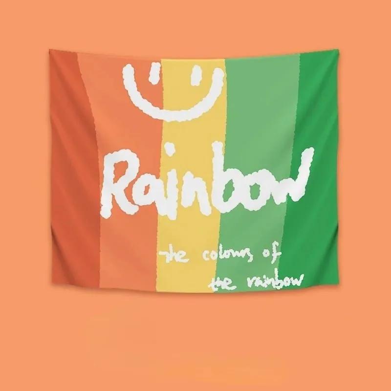 Милый мультяшный медведь клубника подвесная ткань украшение стены дома гобелен офис — фото 13