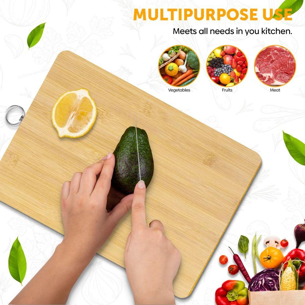 Wooden Chopping Board Organic Bamboo Vegetable Cutting Board New Cutting Board  Household