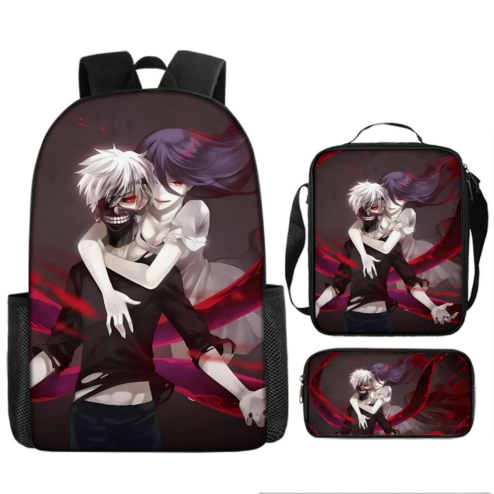 Anime Peripheral Backpack Tokyo Ghoul Food Backpack Kimuken School Bag Computer Bag Tokyo Ghoul Backpack