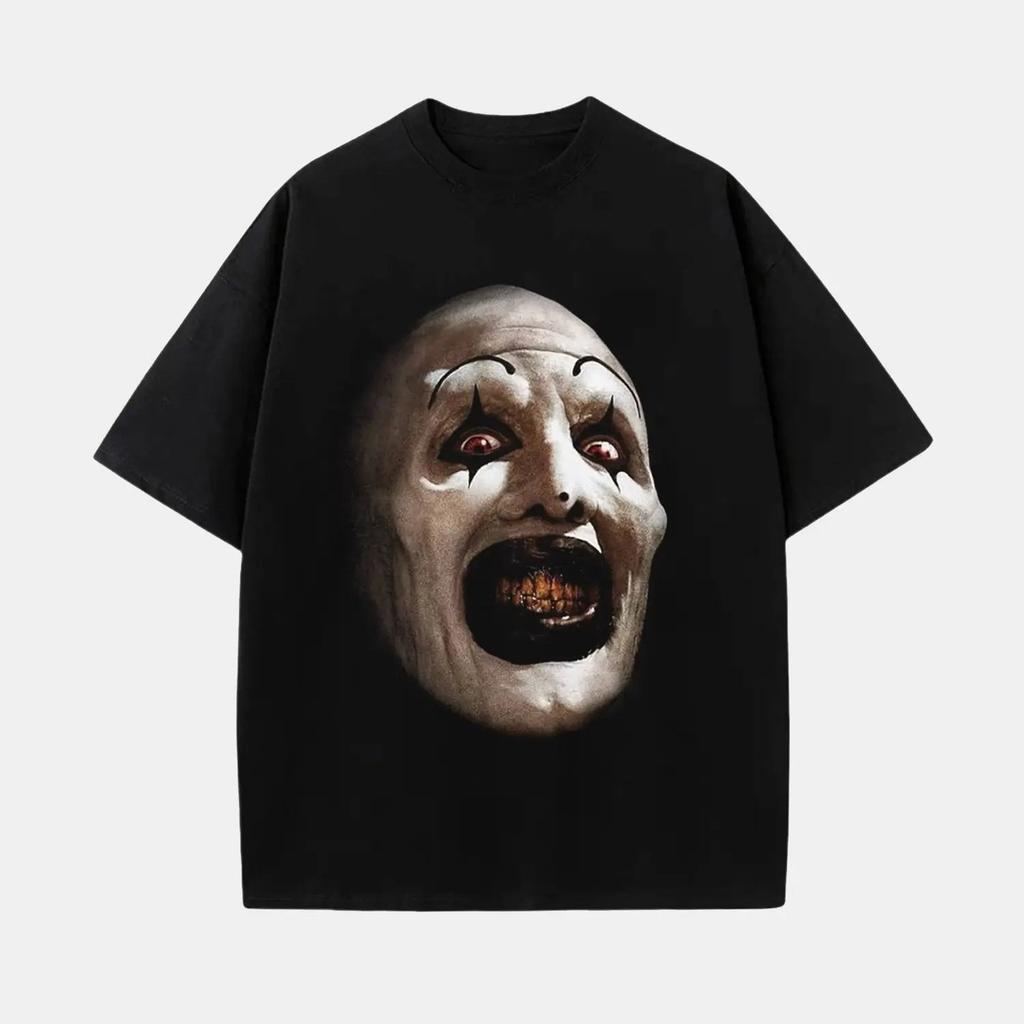 Terrifier Art the Clown Film Horror Grafica Maglietta Uomo Donna Casual Cotone Streetwear Fan A