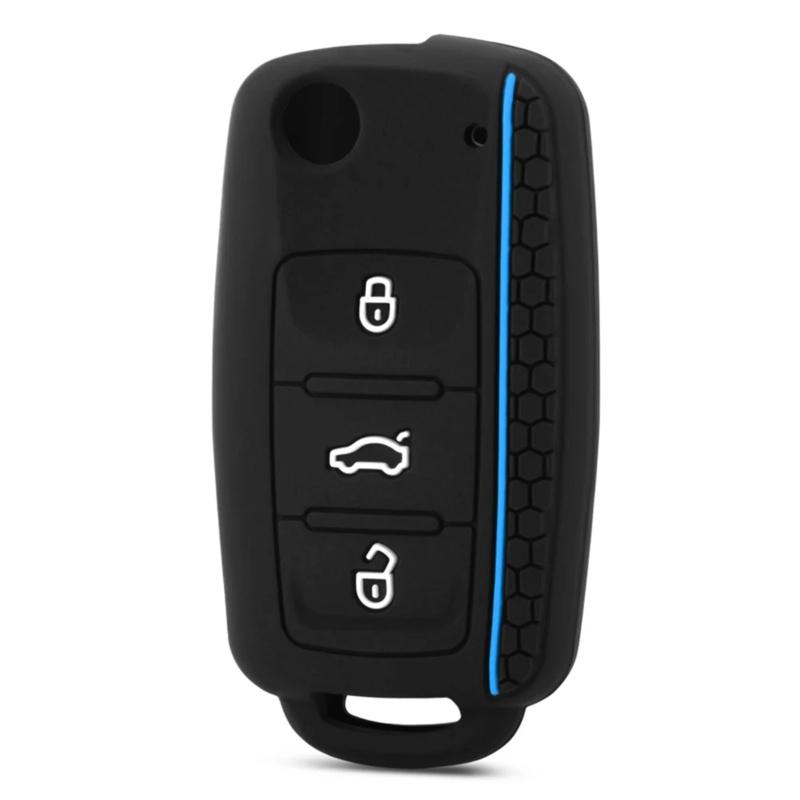 Silicone Car Key Fob Case Cover For Volkswagen Sagitar/Polo/Golf/Bora/Tiguan/Touareg/Phaeton/Seat/Skoda Fob Cover
