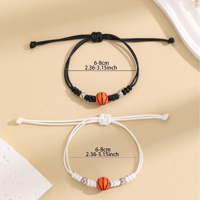Trendy Alloy Geometric Couple Bracelet For Basketball Fans Perfect Party Gift