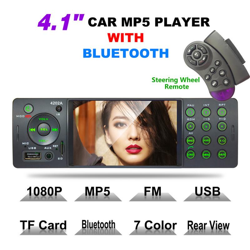 Buy Car Stereo 4 Inch Auto Radio 4202A Bluetooth Autoradio USB SD Aux FM Receiver Handsfree In