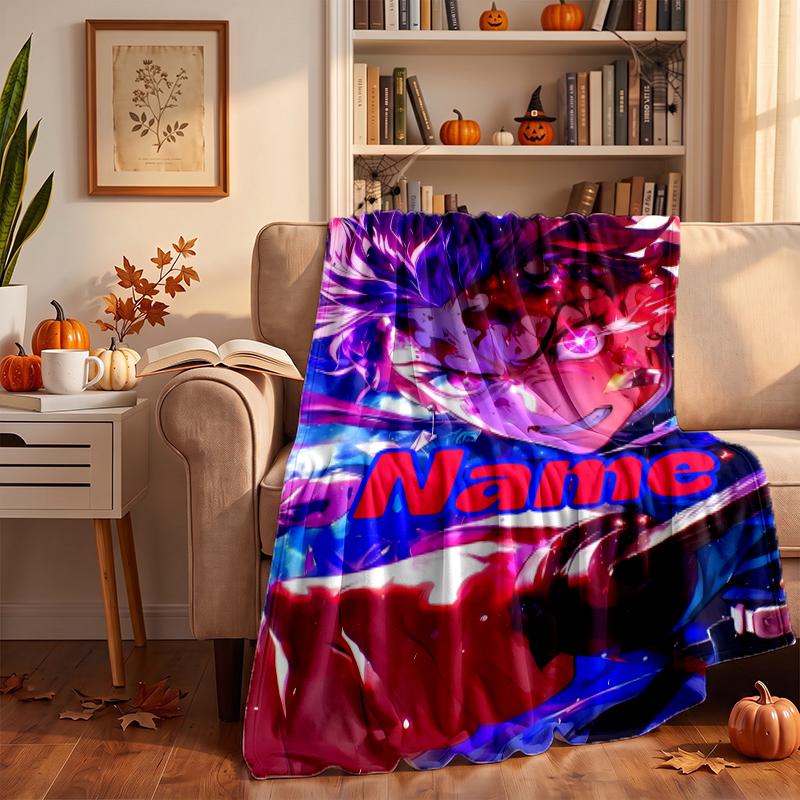 Tanjiro Custom Flannel Blankets Soft Warm Cozy Throws for Home Decor Holiday Gifts