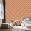 Geometric Orange and Peach Rhombus Wallpaper 50x1000