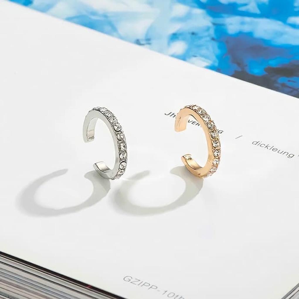 Daily Ear Cuff Earrings, Simple Straight Cubic