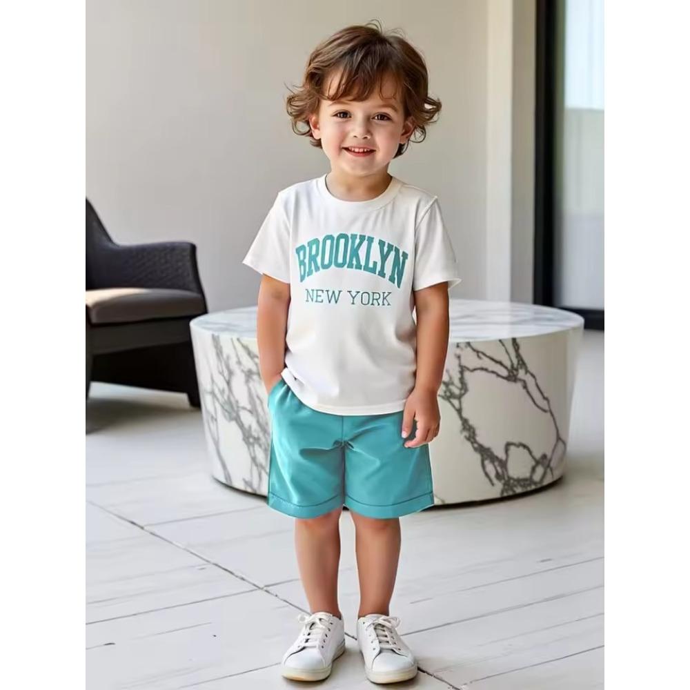 Summer New Fashion Trends Summer Children 3D Printed T-shirt Top Short Sleeve + Shorts Novel New Casual Children's Suit