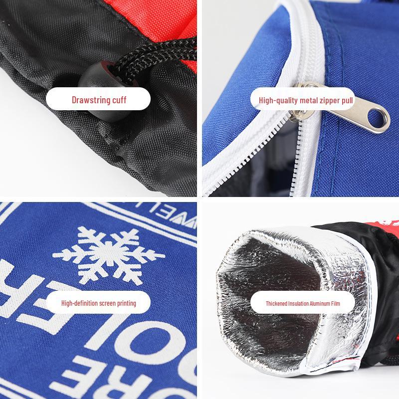 Oxford Cloth Insulated Cup Sleeve: European & American Fashion, Round Bottom, Portable, Foldable Ice Pack Lunch Bag.