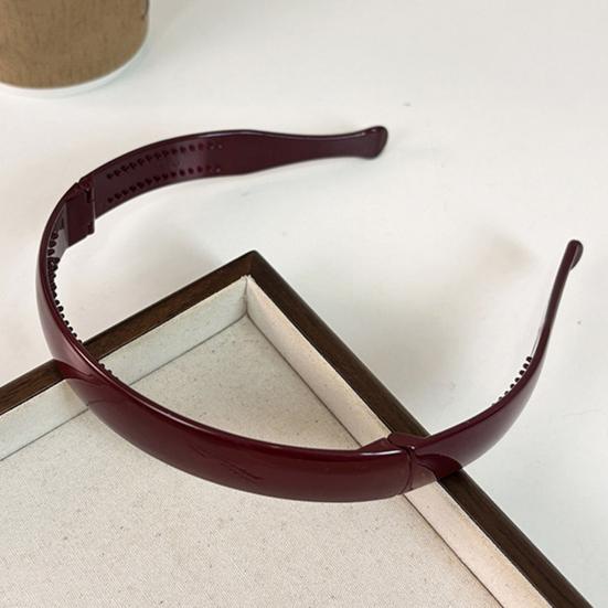 Folding Headband Acrylic No Pressure Anti-Slip Tortoiseshell Pattern Retro Style Adjustable Hair Hoop Hair