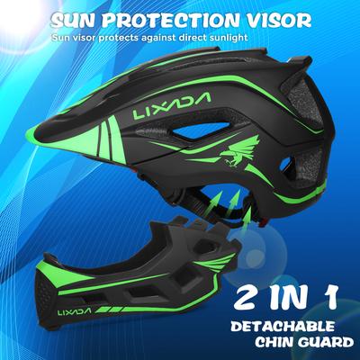Lixada Casco Integrale Staccabile per Bambini Casco di Sicurezza Sportiva per Bambini Attrezzatura Protettiva per Ciclismo Skateboard