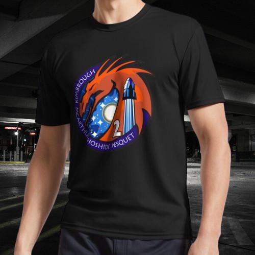 SpaceX Crew-2 mission patch Active Logo T-Shirt Funny Size Mode American T-shirt XXXXL