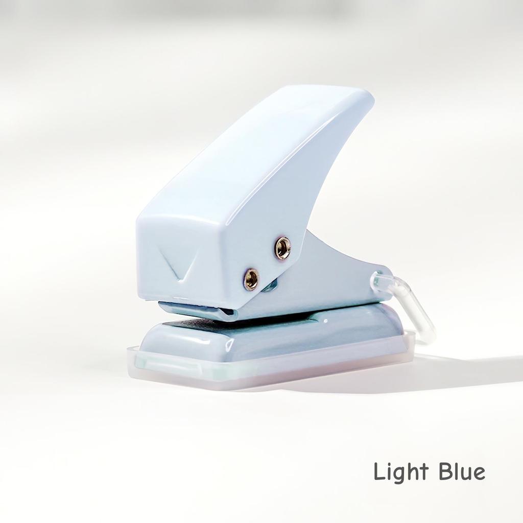 1pcs Mini Light Color Hole Punch Manual Single Round for Punching Holes In Loose-Leaf Paper Office School