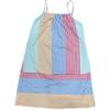 Women Striped Print Spaghetti Strap Mini Dress With Waist Tie Casual Summer Sundress