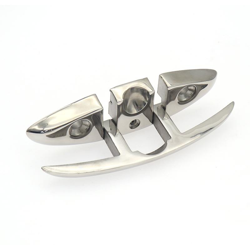 4.5/5/6/8 Inch Boat Folding Cleat Marine Hardware 316 Stainless Steel Mirror Polished Flip-up Mooring Boat Cleats
