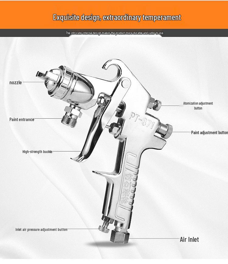 2L/10L Multicolor Latex Paint Spray Gun with Pressure Pot for Marble Imitation