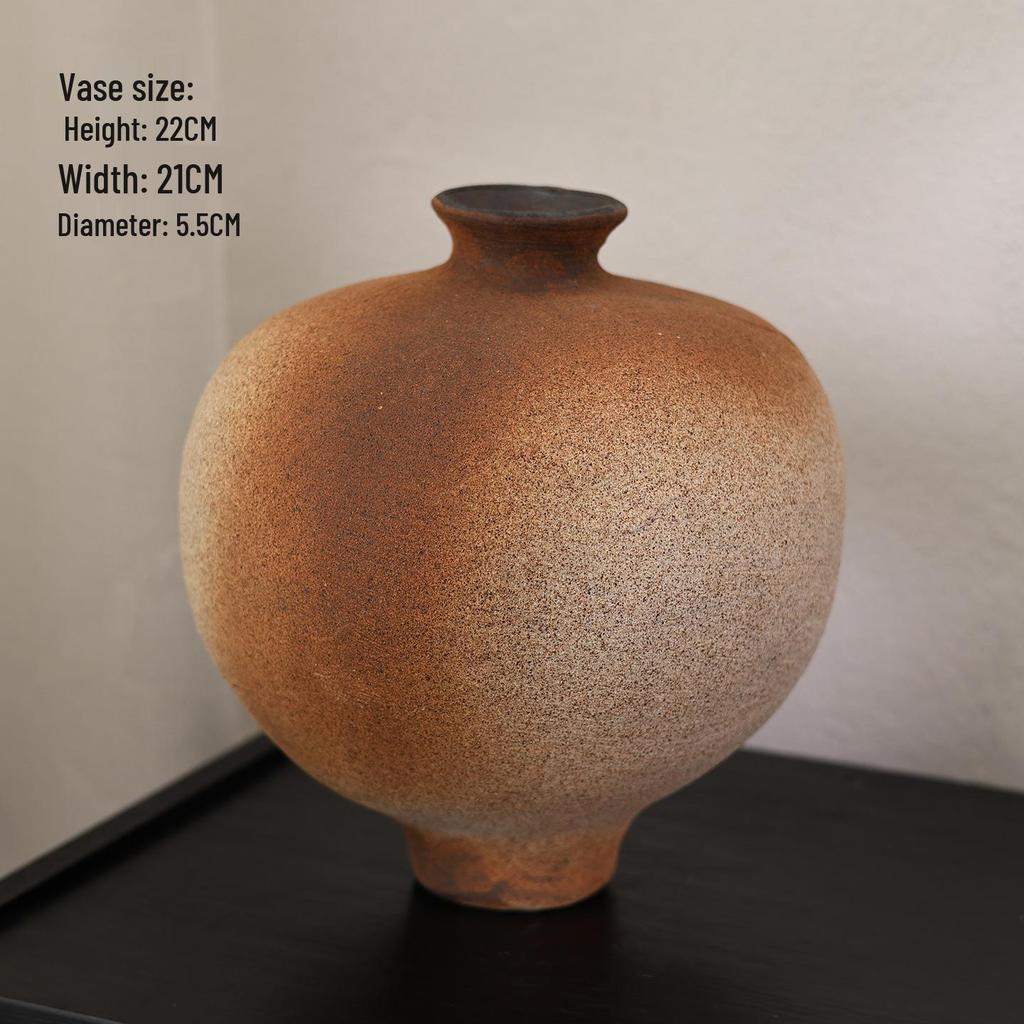 Zen Wabi-sabi Dried Flower Vase for Living Room or Hotel Decor with Dragon Jujube Branches